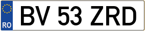 Trailer License Plate